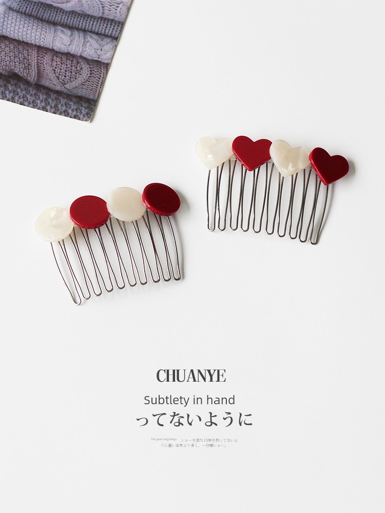 Kawano Elegant Contrast Color Updo Gadget Hair Comb Forehead Cropped Hair Clip Broken Hair Comb New Arrival Adult Hair Accessories Hairpin Headdress