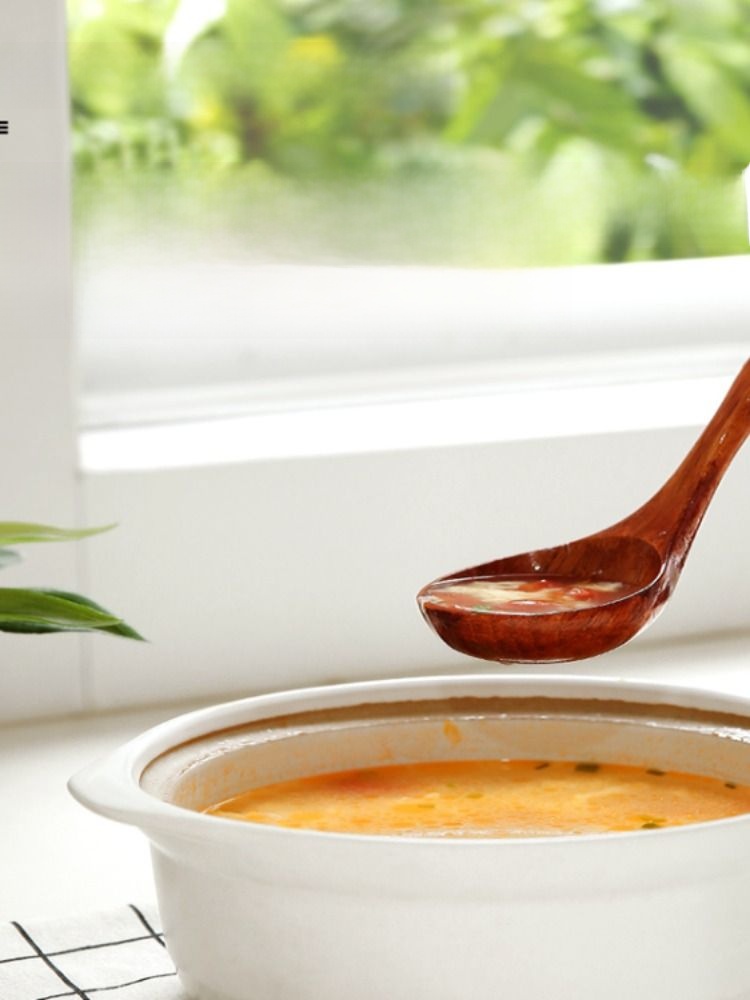 Soup Spoon Wooden Spoon Large Wooden Spoon Wooden Small Rice Spoon Long Handle Soup for Eating Noodles Spoon For Home Soup