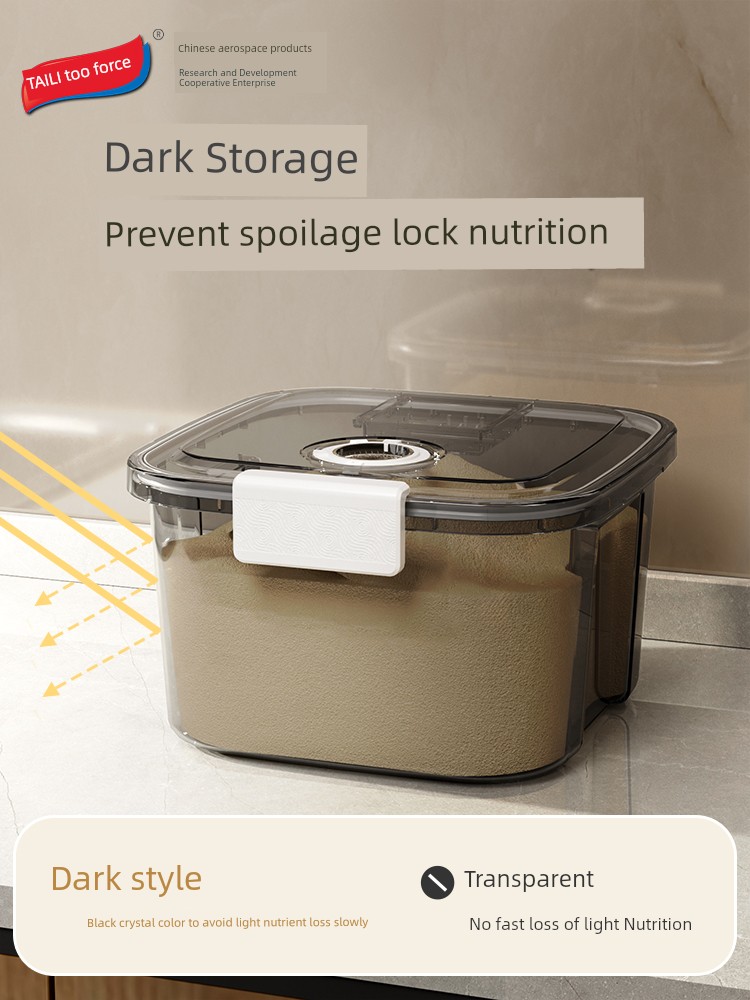 Taili Flour Storage Tank Food Grade Rice Bucket Sealed Moisture-Proof Storage Rice Noodle Storage Container for Home Use Noodle Jar