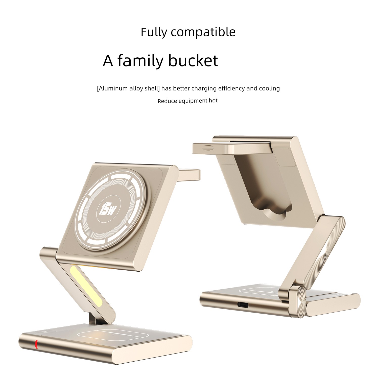 Miaoku Three-in-One Wireless Charger MagSafe Magnetic Suction Iphone16 Foldable Mobile Phone Holder Headset Appleiwatch Watch Charging Base Suitable for Apple 15promax