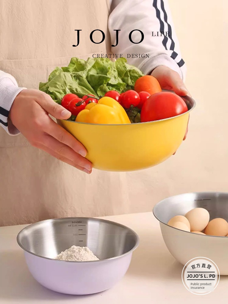 Jojo's L. Pd. Verification. Dough Basin For Home Vegetable Washing Iron Pot Drain Basket round Basin | White Test