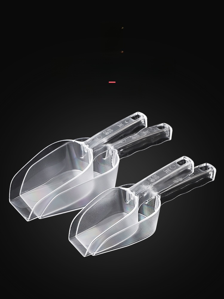 Thickened Plastic Ice Shovel Acrylic Ice Shovel for Milk Tea Shop Ice Maker Ice Spoon Ice Cube Flour Multi-Purpose Shovel Kitchen
