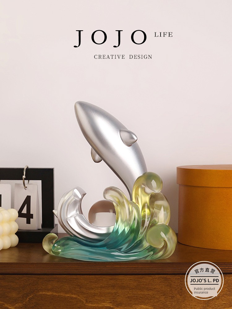 Jojo's L. Pd. Disposed. Decoration Dolphin Love Creative Simple Style Desktop Decoration | Discrete