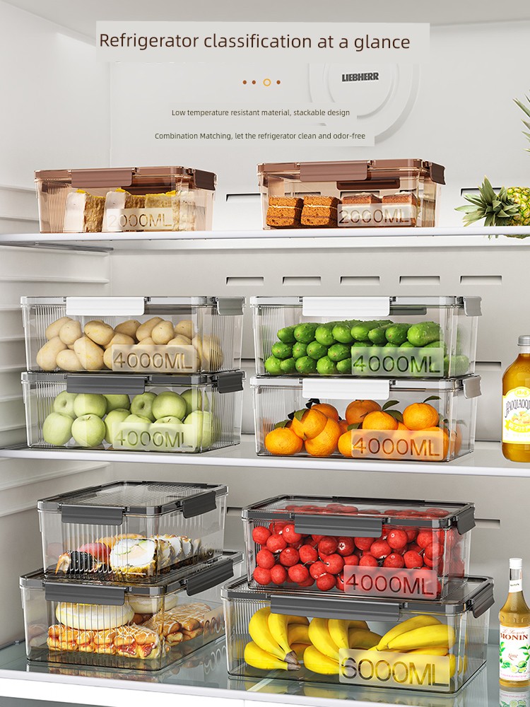 Crisper Food Grade Refrigerator Special Storage Box Frozen with Lid Sealed Box Food Dumplings Box Vegetable Food Can