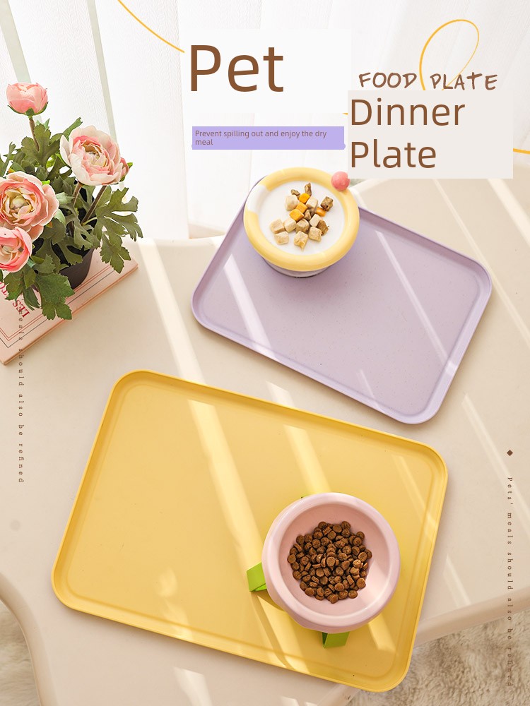 Pet Placemat Waterproof Non Slip Cat Coasters Plate Not Easy to Knock over Dog Eating Mat Cat Placemat Pet Mat