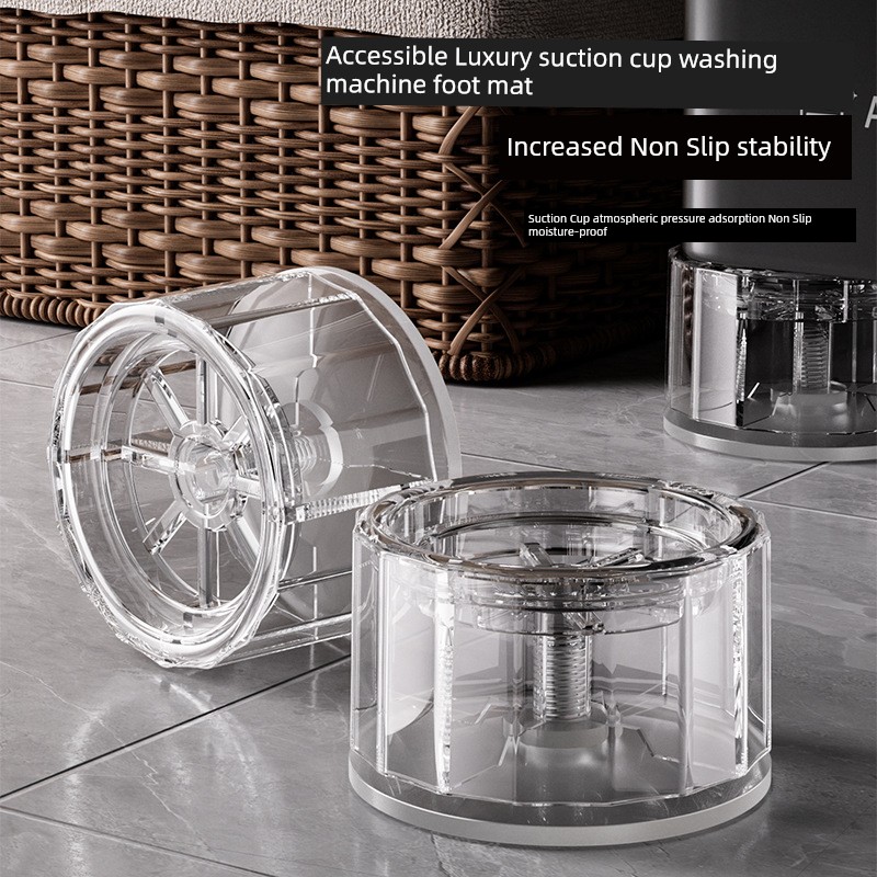 Accessible Luxury Washing Machine Foot Mat Neutral Adjustable Base Mildew-Proof Moisture-Proof Heightening Insole Refrigerator Furniture Shock Absorption Non-Slip Mat