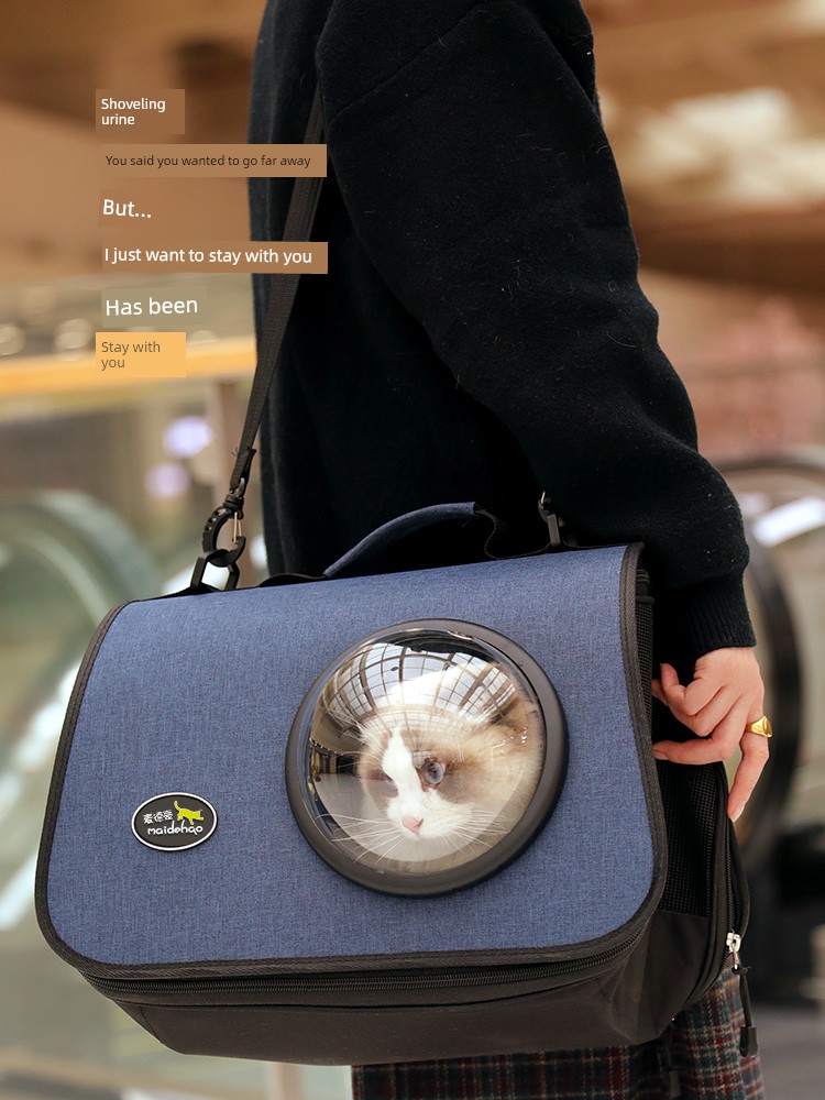 Cat Bag Outdoor Portable Schoolbag Space Capsule Pet Cat Crossbody Backpack Cat Cage Outdoor Carrying Supplies
