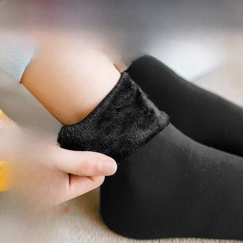 Superb Fleshcolor Pantynose Fleece-lined Women's Autumn and Winter Heattech Socks