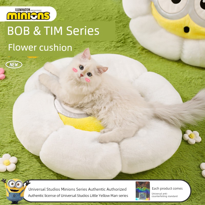 Little Yellow Bob & Tim Series Flower Mat Bear Little Yellow Dog Cat Sleep Mat Autumn and Winter Warm Nest