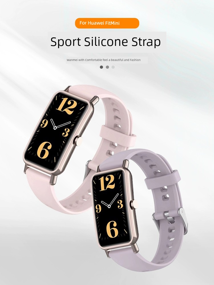 For Huawei Fitmini Strap Silicone Watch Wristband Fit Mini Same Style as the Official Products Smart Athletic Bracelet Watch Metal Buckle New Arrival Girls Replacement Belt Fit Men's Breathable Accessories