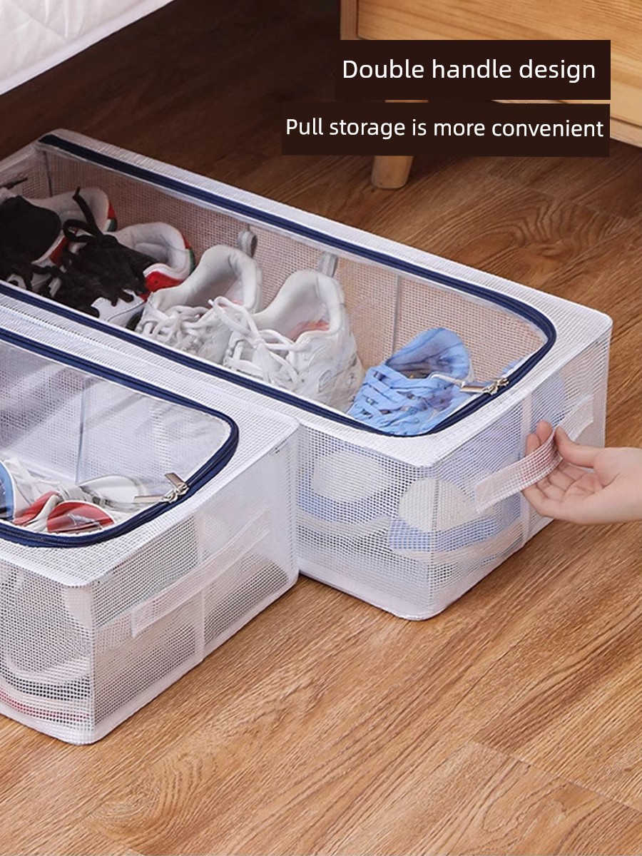 PVC Minimalist Space Saving Transparent and Dustproof Shoes Holder Bed Bottom