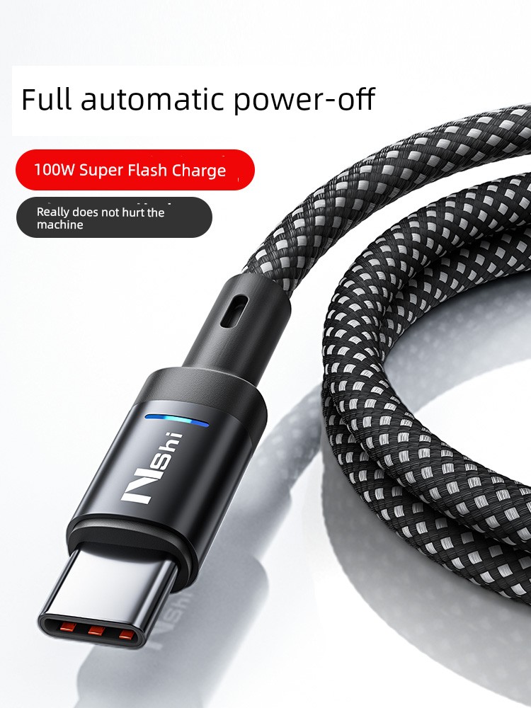 [Full Automatic Power off] Suitable for Iqoo7vivo Super 7 Charging Cable 11S Genuine Goods Tpyec Data Cable 9pro10 Flash Charging Neo5 Mobile Phone 6A Aikutypec Charging Cable 8