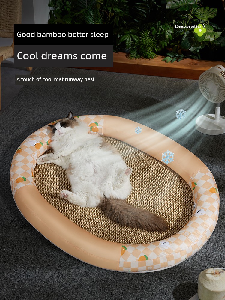 Cat Nest Summer Summer Mat Mat All Year Round Neutral Summer Cooling Sleep Cat Internet Celebrity Cat Bed Dog Nest Pet Supplies