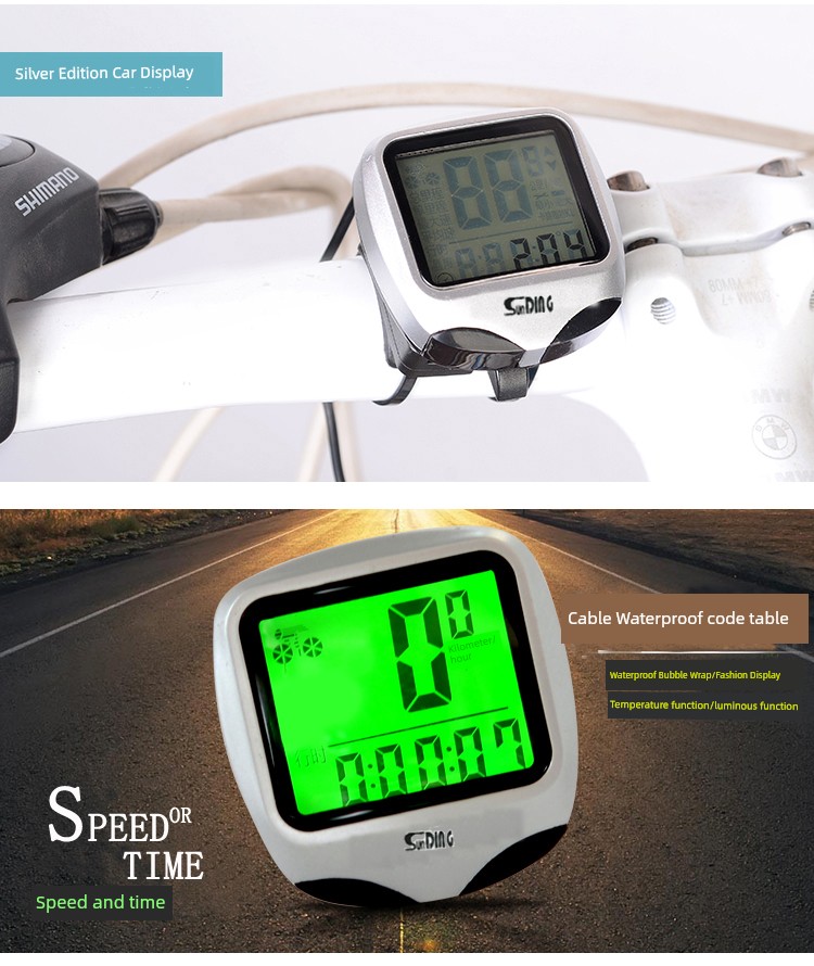 Waterproof Bicycle Odometer with Large Display