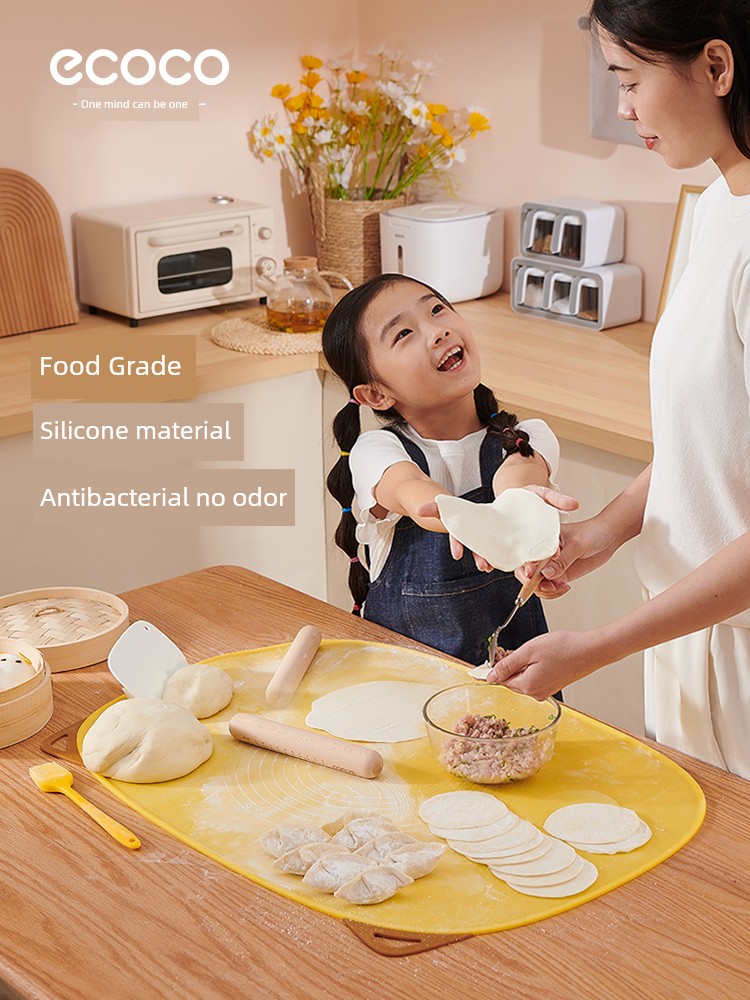 Silicone Dough Kneading Thickened Food Grade Dough Rolling For Home Steamed Stuffed Bun Mat Panel Baking Pastry Flour Mat