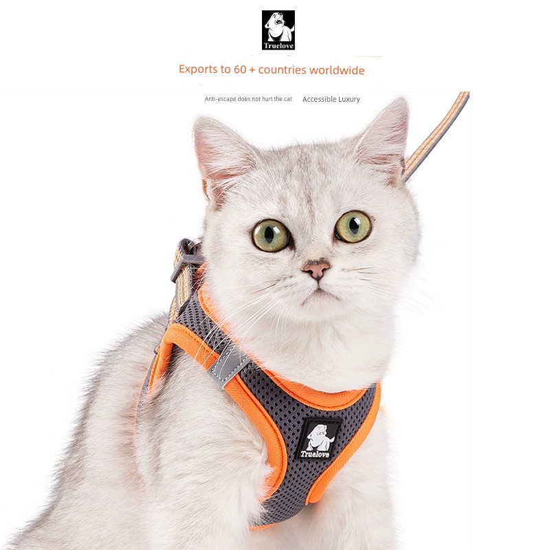 Truelove Cat Towing Rope Special Kitten Traction Walking Cat Leash Handy Gadget Anti Breaking Loose Chain Supplies