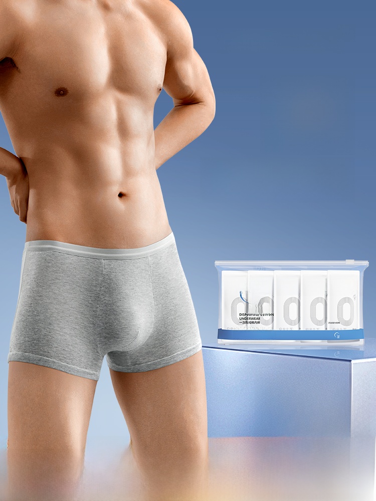 Disposable Underwear Men Travel Boxer Pure Cotton Paper Diaper Boxer Travel Triangle Adult Disposable Shorts