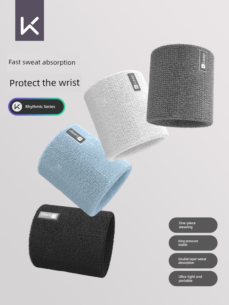 Keep Athletic Wristguards Men's and Women's Badminton Basketball Volleyball Sweat-Absorbing Towel Running Fitness Sprain Tendon Sheath Sweat Wiping
