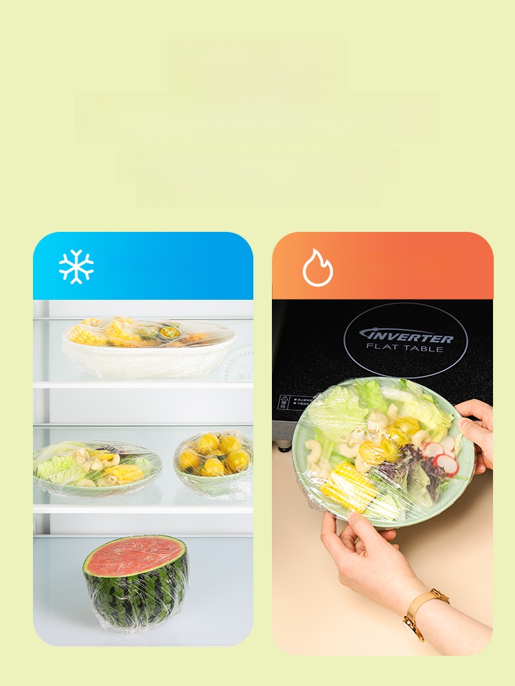 Food Grade Kitchen Commercial Plastic Wrap with Elastic Mouth
