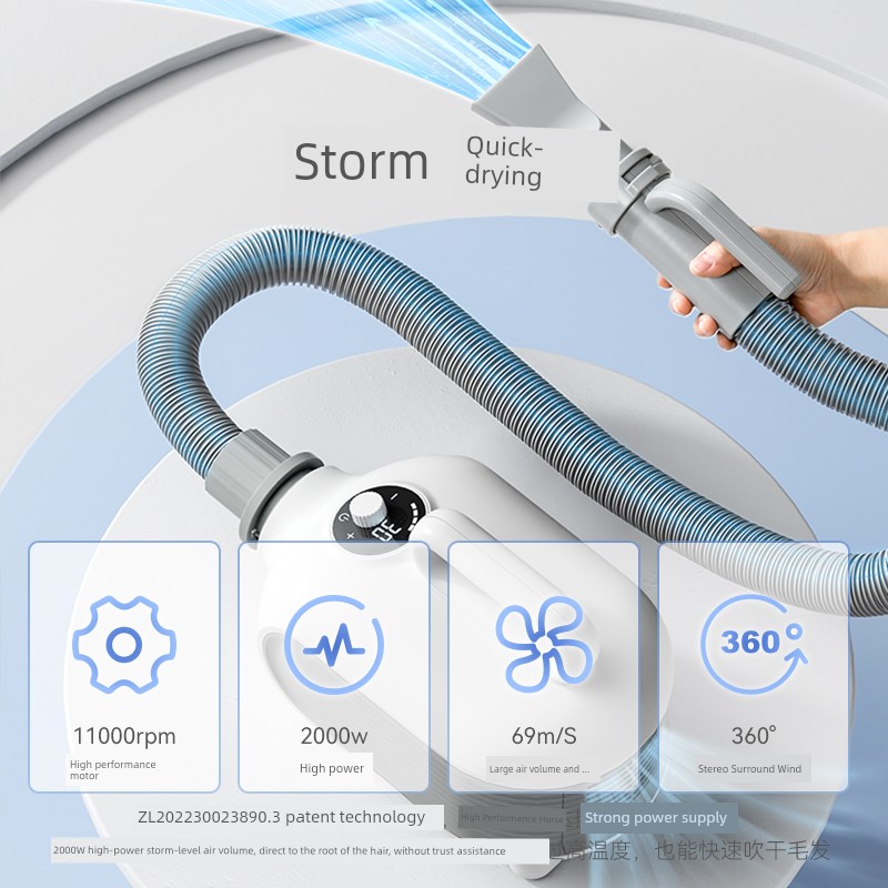 Hippie Dog High-Power Pet Intelligent Low Noise Water Blower B Bath Hair Dryer Big and Small Dogs Hair Blowing Drying God