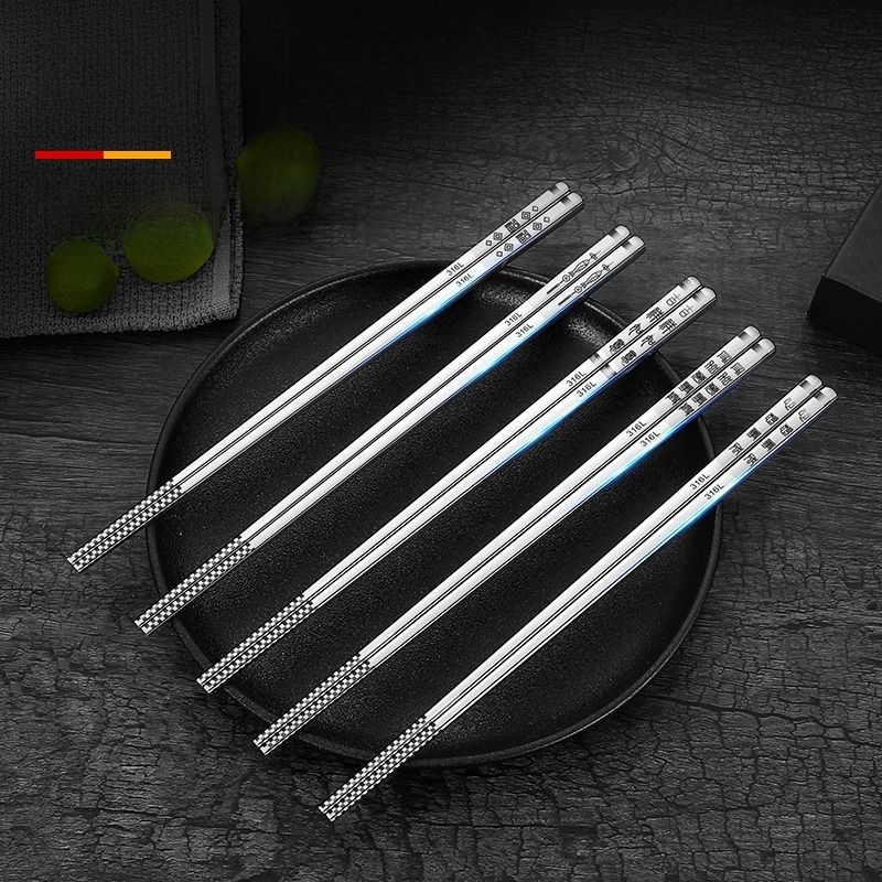 Food Grade Non-Slip and Hot Long Chopsticks 316 Stainless Steel