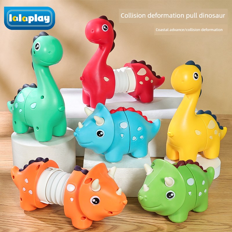 Inertia Sliding Triceratops 1-3 Years Old Kids Toy Car