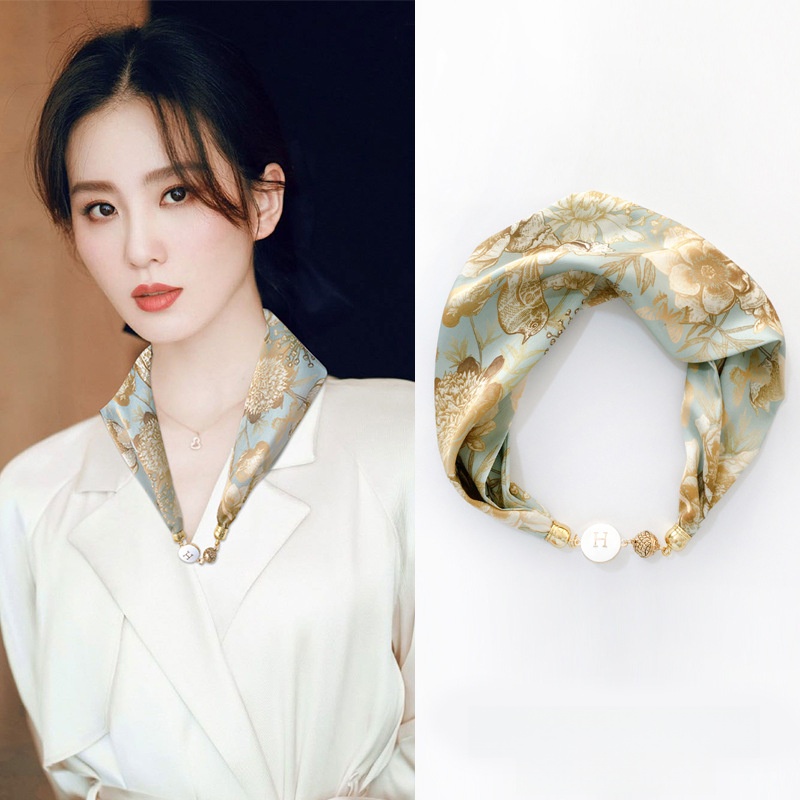 Thin Women's Summer Neck Covering Magnetic Buckle Necklace Neck Protection
