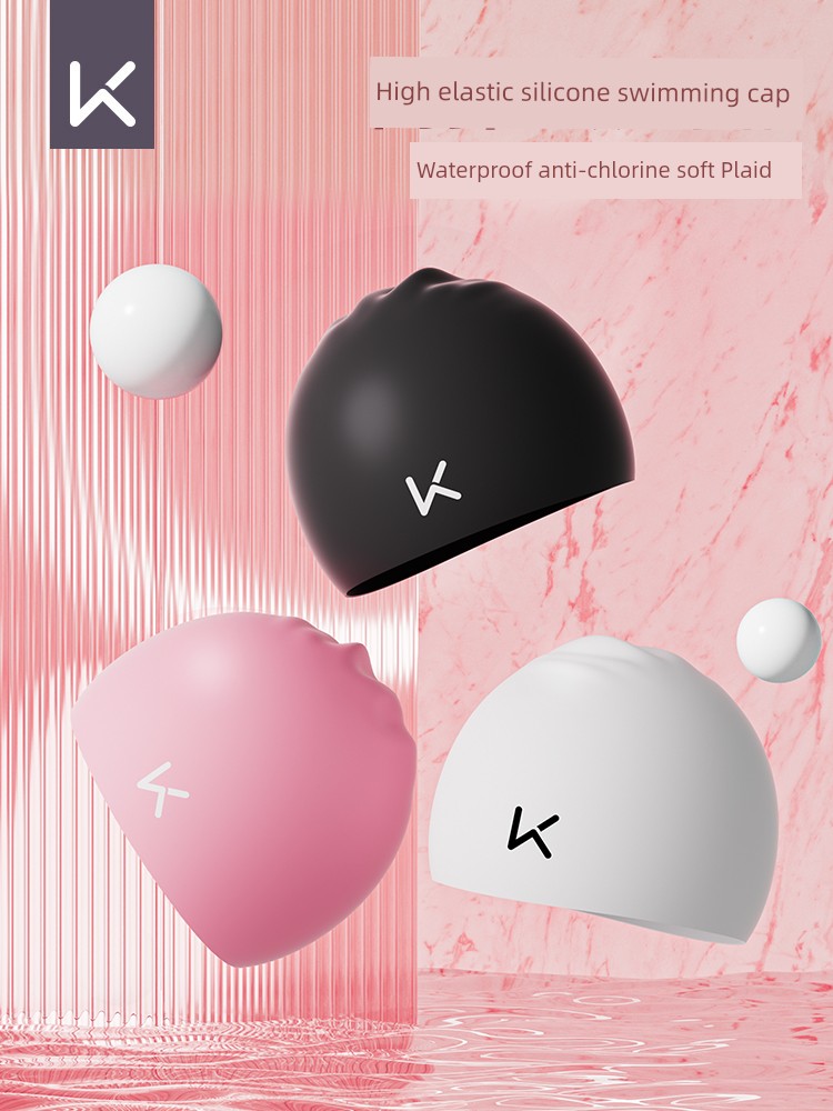 Keep Swimming Cap Silicone Not-Too-Tight plus Size Big Head Circumference Long Hair Men and Women Adult Style Kids Waterproof Hat