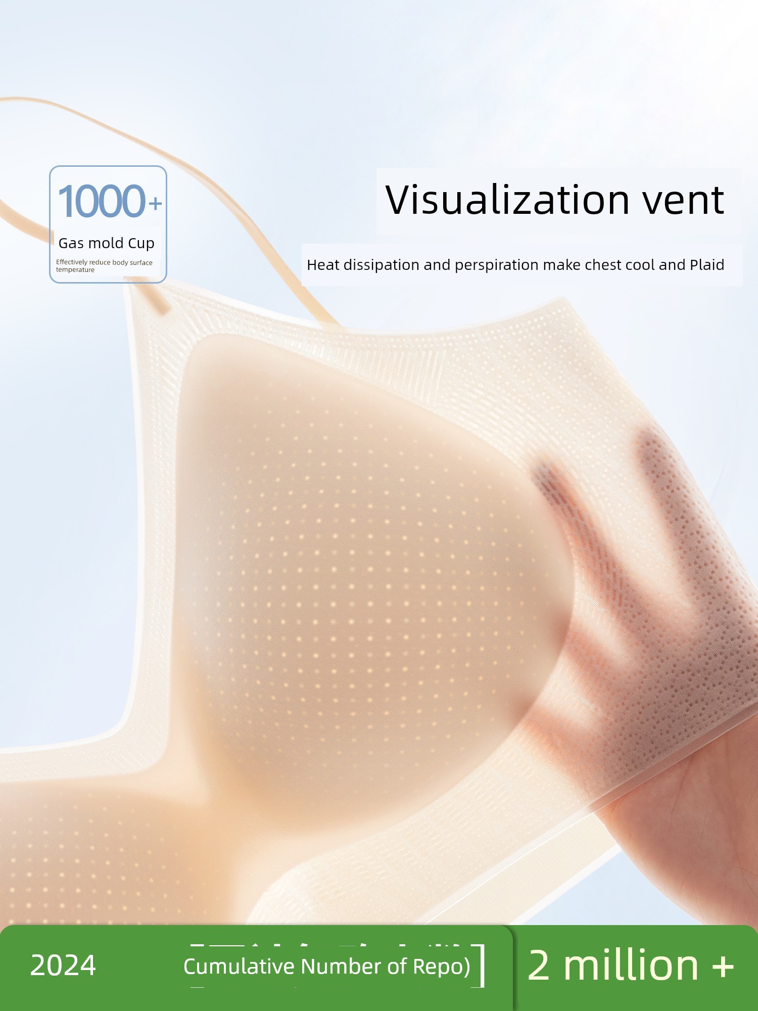 Secretworld Intimates Women's Small Chest Gathered without Trace Invisible Thin Cool Breathable Breast Holding Backless Bra
