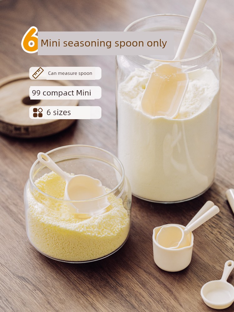 Shuke Mini Seasoning Spoon Kitchen Salt Spoon Seasoning Special Plastic Trumpet Short Quantitative Small Spoon
