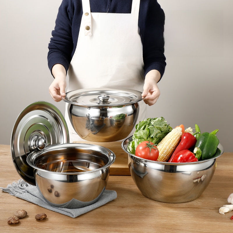 Commercial Oil Drum Egg Pots Kitchen Stainless Steel with Lid