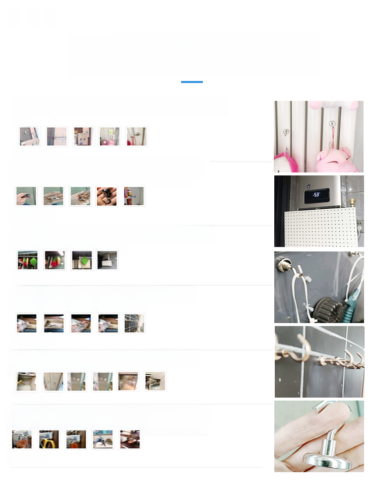 Strong Magnetic Iron Hook Strong Magnetic Magnetic Hook Rotatable Climbing Button Carabiner Punch-Free Magnet Storage Door Refrigerator