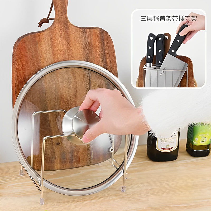 Multifunctional Cutting Board Props U-Shaped Desktop Pot Cover Rack