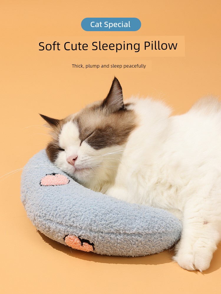 Exclusive for Cats Mini Pillow Pet Dog/Cat U-Shaped Pillow Sleep Cushion Cat Blanket Heattech Pet Supplies