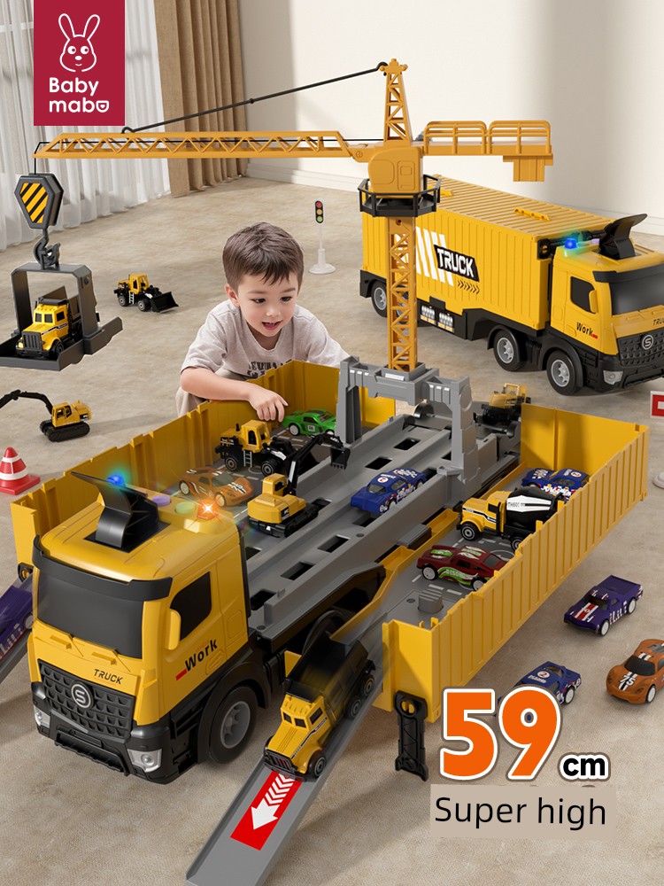Kids Large Truck Alloy Excavator Container