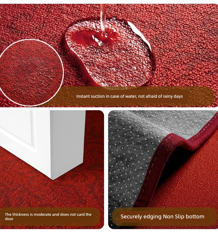 Entrance Door Mat Festive Red Door Mat Entrance Mats Belgium Velvet Door Mat Door Mat Fancy
