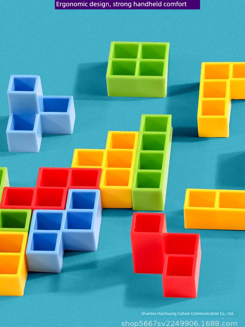 Tetris Jenga Balance Swing Kids Puzzle Game Stacked Building Blocks Toy High Layered Adult