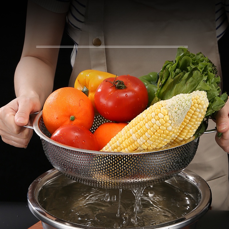 Household Rice Rinsing Basin Stainless Steel Water Filter