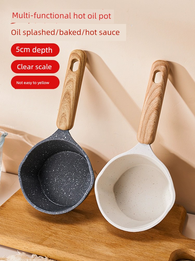 Medical Stone Pour Oil Small Pot For Home Frying Pan Non-Stick Pan Drip Oil Hot Oil Pan Special Mini Convenient Omelet Tool