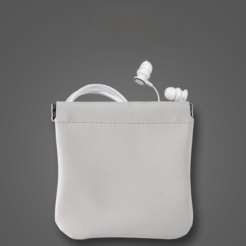Earphone Bag Buggy Bag USB Cable Digital Small Buggy Bag Mobile Phone Wired Wireless Earphone Case Cosmetics Bag Cute Mini Coin Change Key Case PU Leather Small Mini Waterproof Protective Case