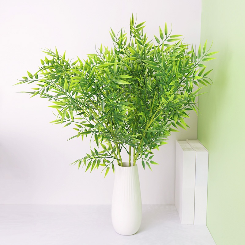 Chinese Ancient Style Garden Fence Fake Leaves Bamboo Living Room Decoration