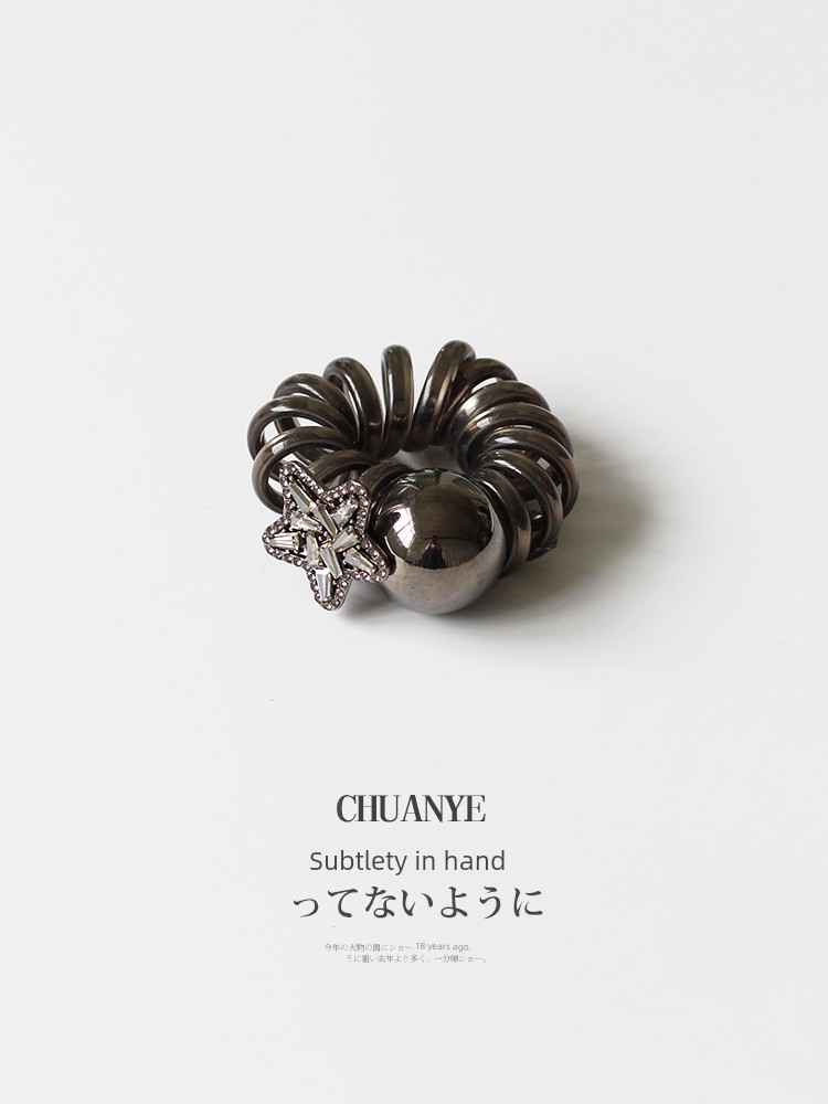 Kawano Metallic Headband High Elasticity Phone Line Hair Ring