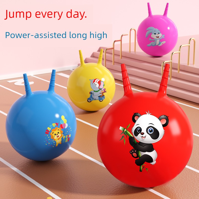 Jump Ball Sensory Training Sports Equipment Kindergarten Elastic Yoga Jumping Ball Kids Inflatable Toys Bouncing Ball