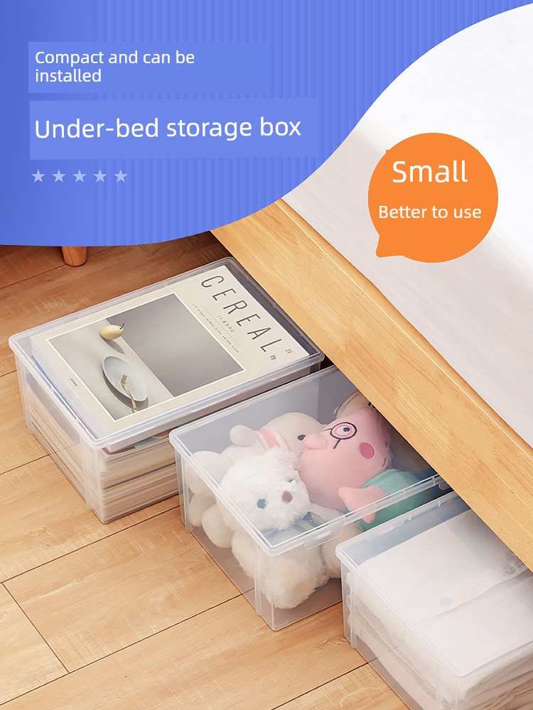 Bed Bottom Storage Box For Home Flat Bed Bottom Storage Box Storage Box Dormitory Drawer Type Clothes Quilt Plastic Finishing