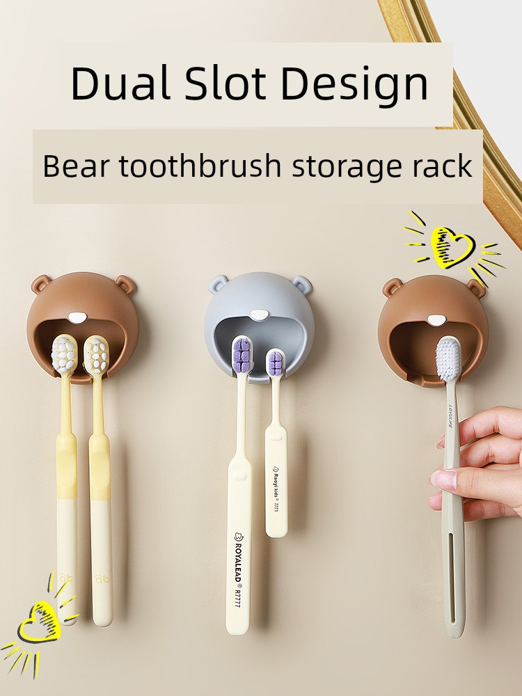 Cartoon Bathroom Storage Wall Toothbrush Rack