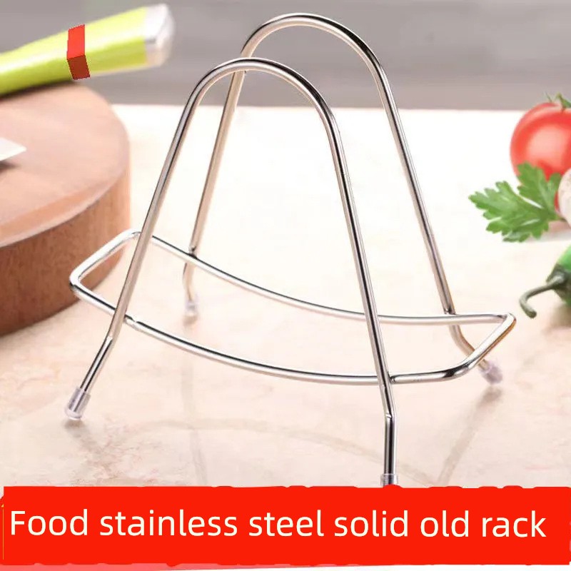 Stainless Steel Cutting Board Rack Chopping Board Rack For Home Sitting Pot Cover Rack Kitchen Chopping Board Countertop Multi-Functional Storage Rack