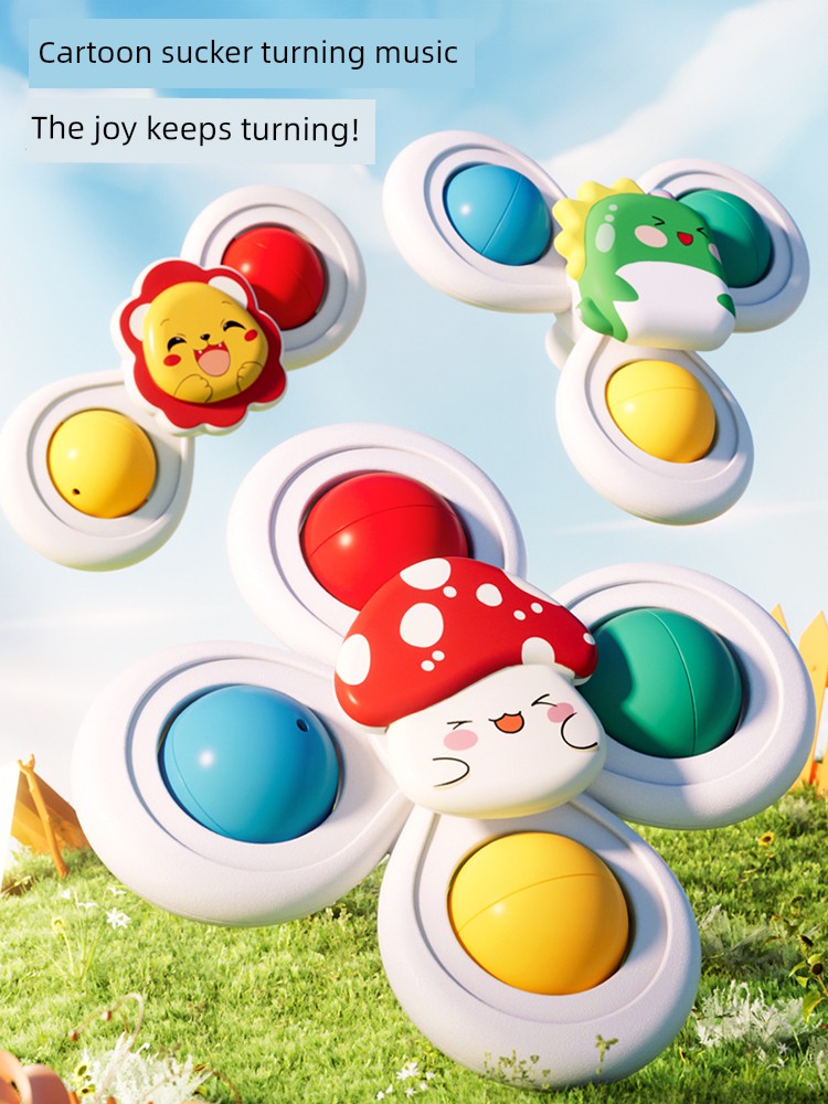 6 Months Kids Early Childhood Education Suction Cup Rotary Table