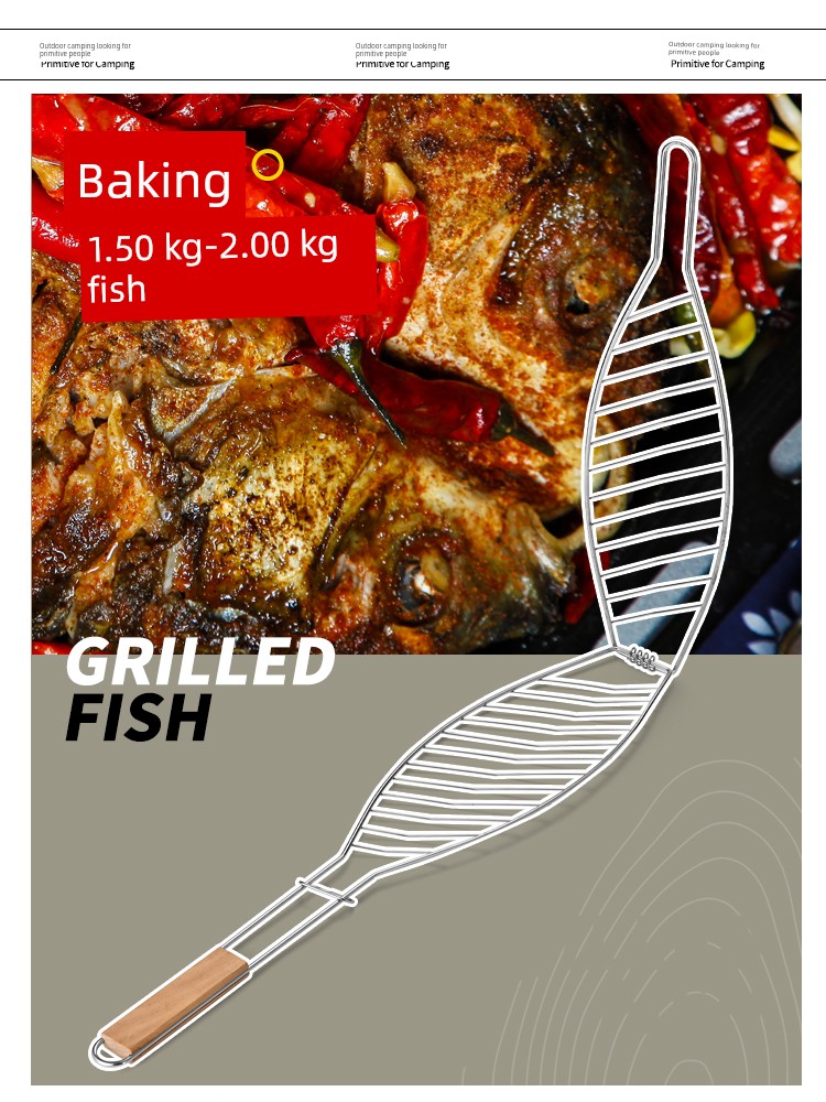 Original Man Full Set of Outdoor Special Racket Grilled Fish Clip