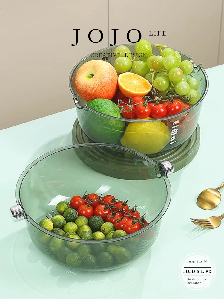 Jojo's L. Pd. Mr. Grocery. Drain Basket Rice Food Grade For Home Double-Layer Drain Basket | Rot
