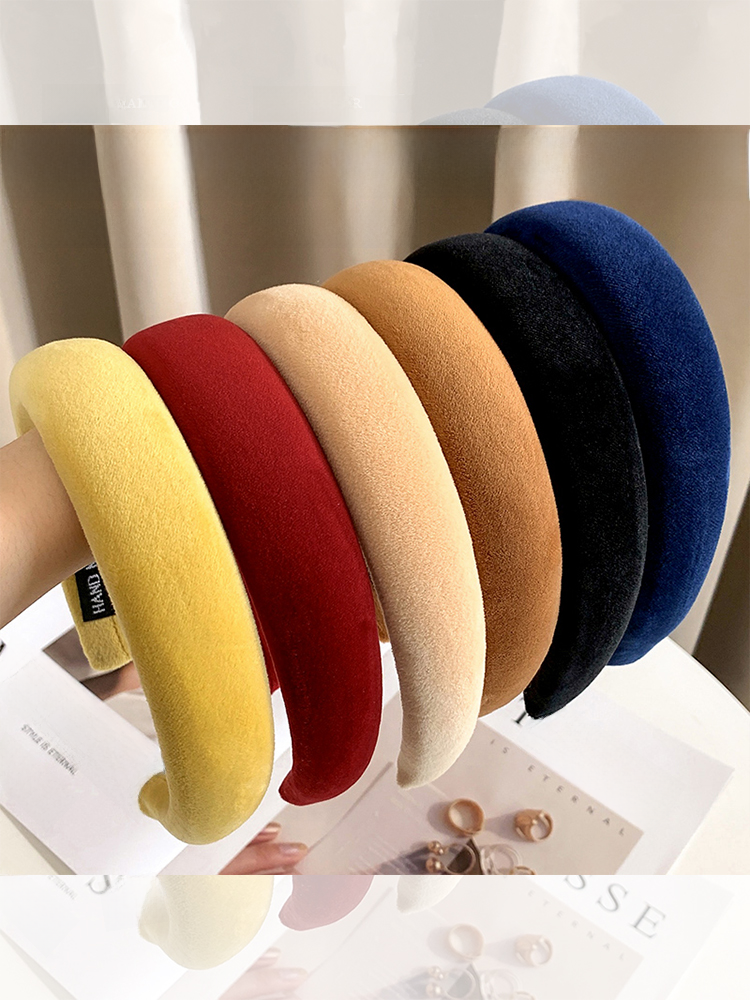 Fall and Winter High Skull Top Face Slimming Small Thick Headband Women's Wide-Edged Headband 2023 Internet Hot New Hair Hoop Bundle Headdress